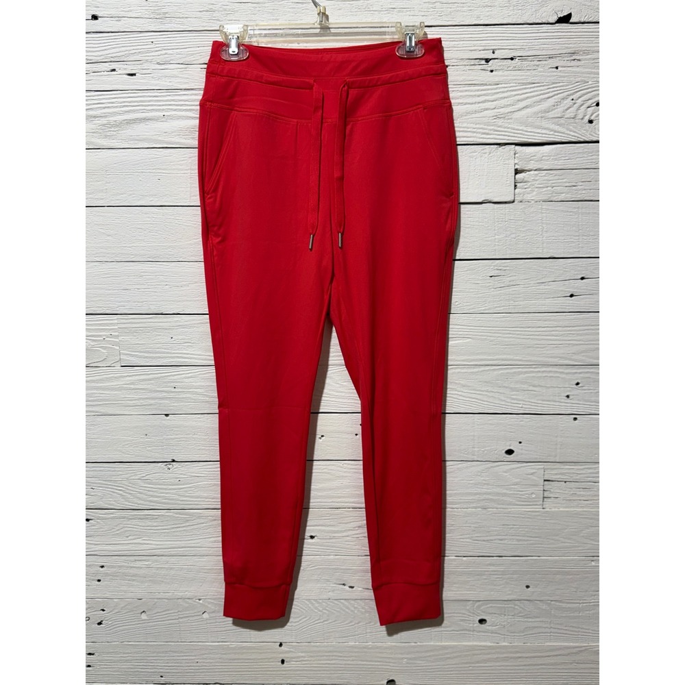 Hilara Jogger Pants Women Medium Petite Red Excellent Drawstring Athletic